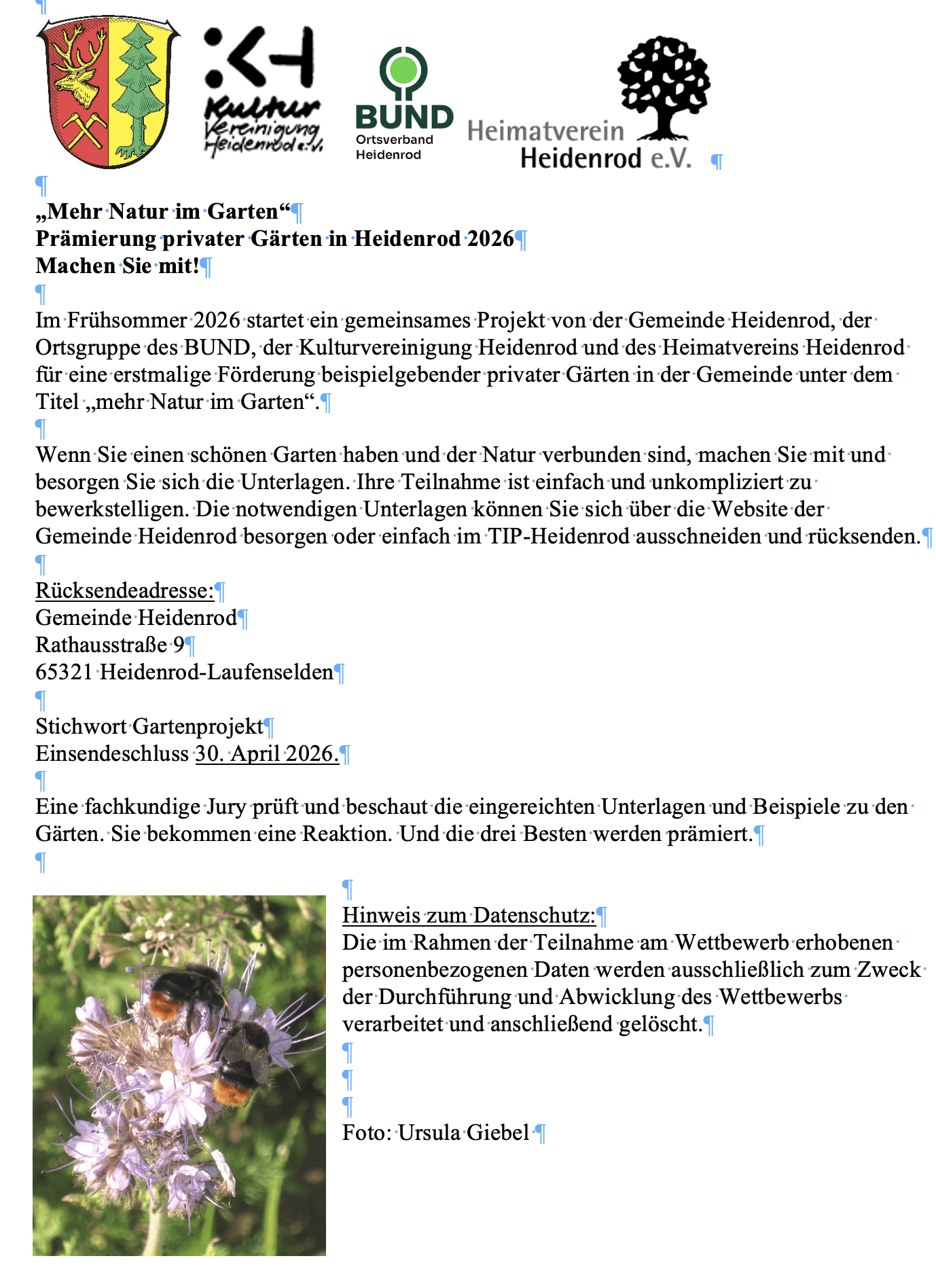 mehr natur im garten